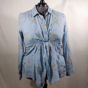 🌸 Hope Spring’s Embroidered Twist Top – Plus Size XXL 🌸